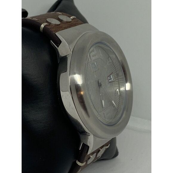 FRYE FR00004-02 Men's Brown Leather Analog Cream Dial Quartz Wrist Watch LW8 - Picture 4 of 12